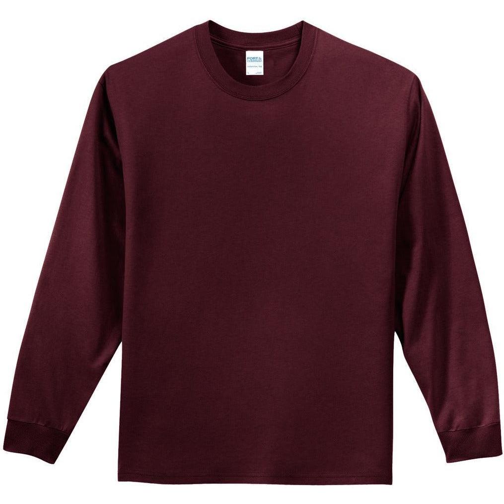 no-logo Port & Company Tall Long Sleeve Essential Tee