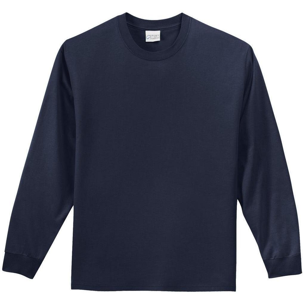 no-logo Port & Company Tall Long Sleeve Essential Tee