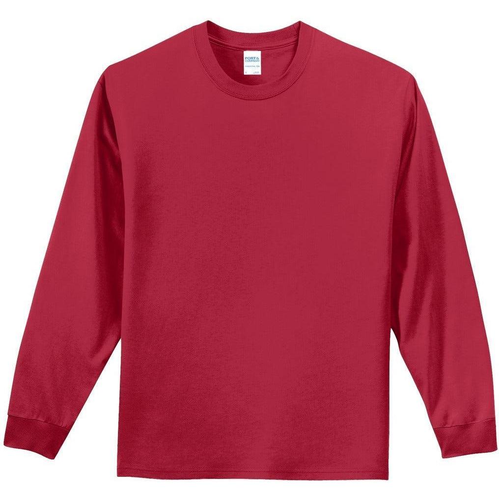 no-logo Port & Company Tall Long Sleeve Essential Tee