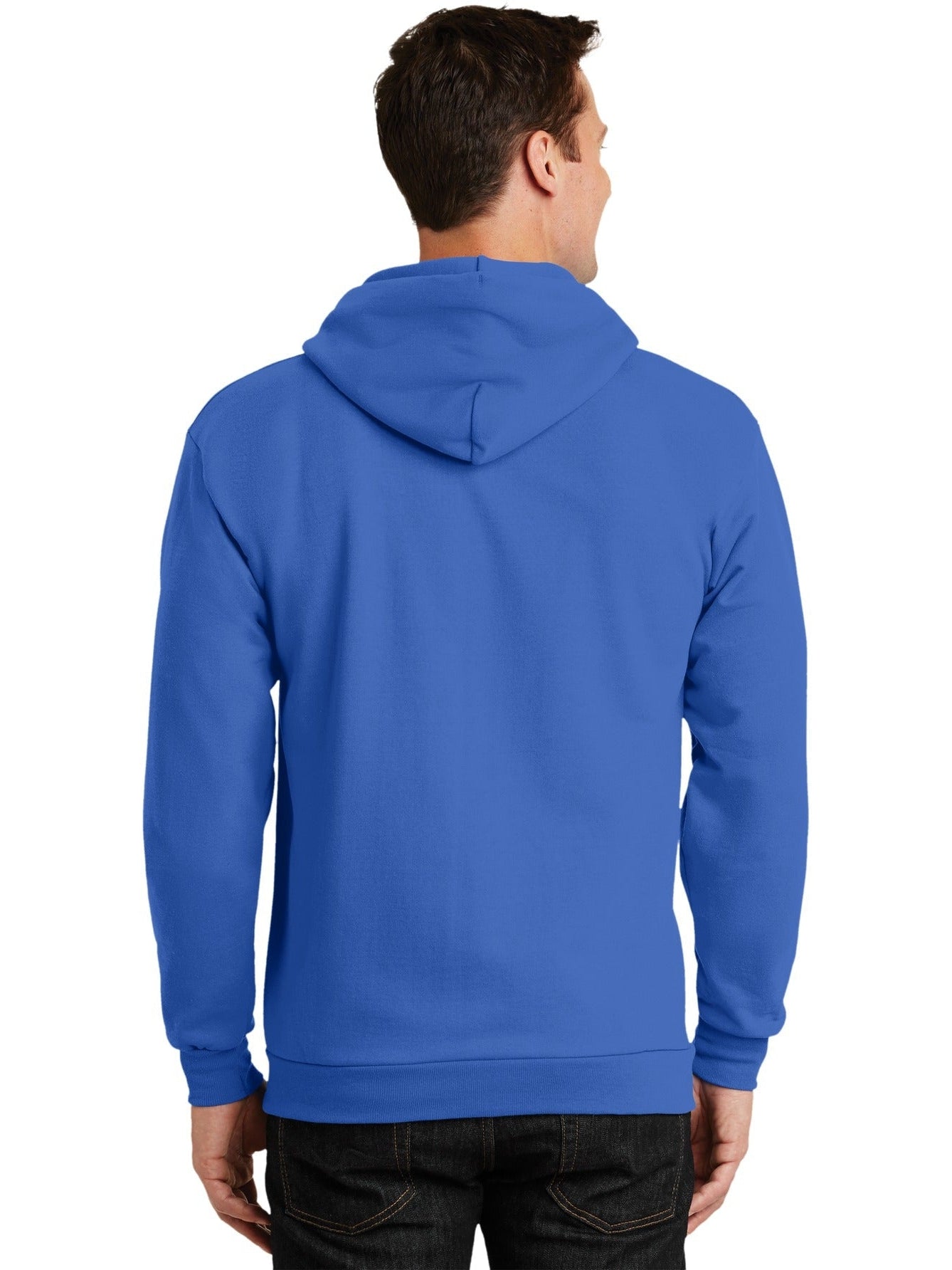 no-logo Port & Company Tall Ultimate Full- Zip Hooded Sweatshirt-Regular-Port & Company-Thread Logic