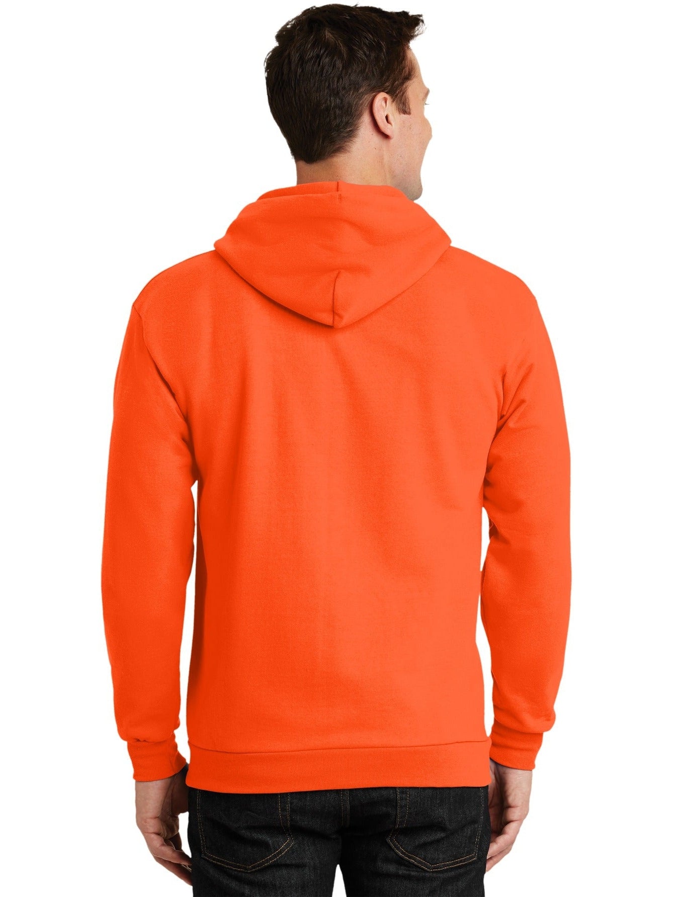 no-logo Port & Company Tall Ultimate Full- Zip Hooded Sweatshirt-Regular-Port & Company-Thread Logic