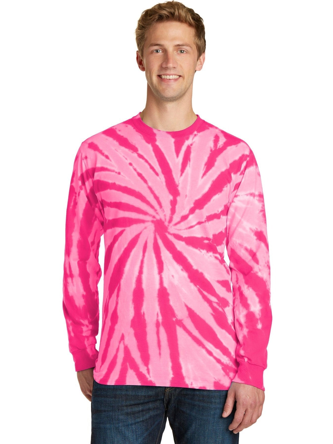 no-logo Port & Company Tie-Dye Long Sleeve Tee-Regular-Port & Company-Thread Logic