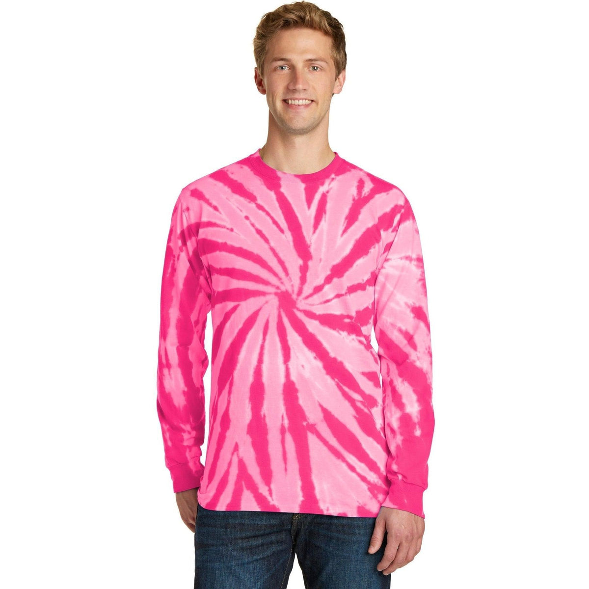 no-logo Port & Company Tie-Dye Long Sleeve Tee-Regular-Port & Company-Thread Logic