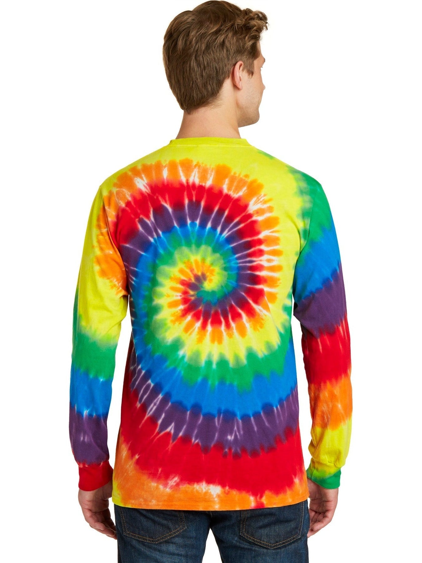 no-logo Port & Company Tie-Dye Long Sleeve Tee-Regular-Port & Company-Thread Logic