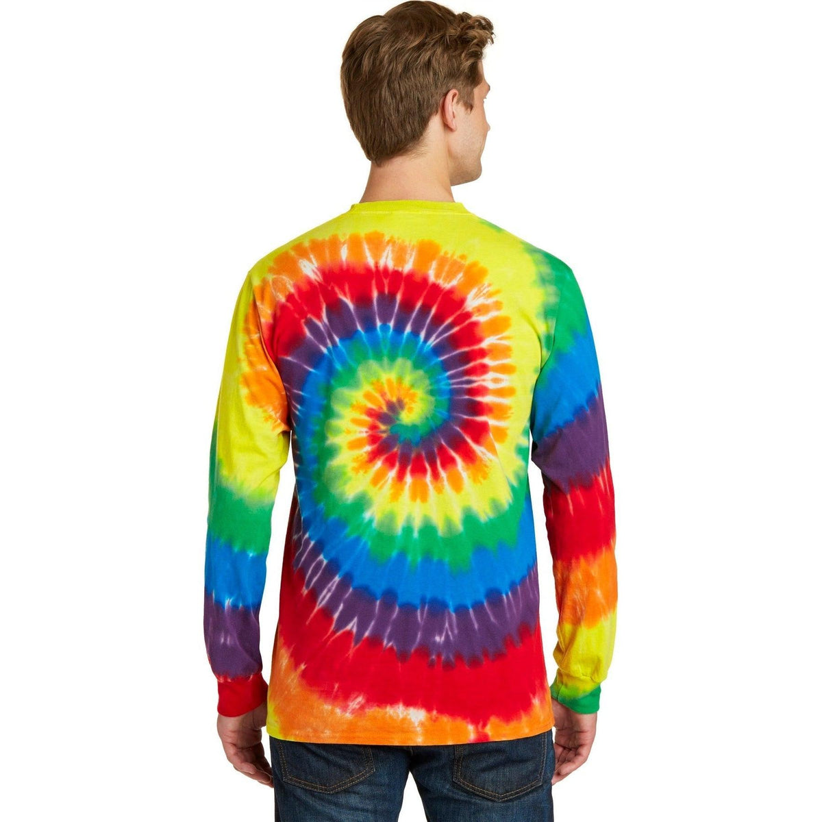 no-logo Port & Company Tie-Dye Long Sleeve Tee-Regular-Port & Company-Thread Logic