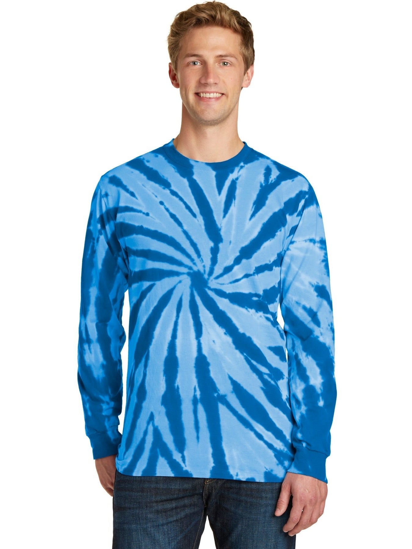 no-logo Port & Company Tie-Dye Long Sleeve Tee-Regular-Port & Company-Thread Logic