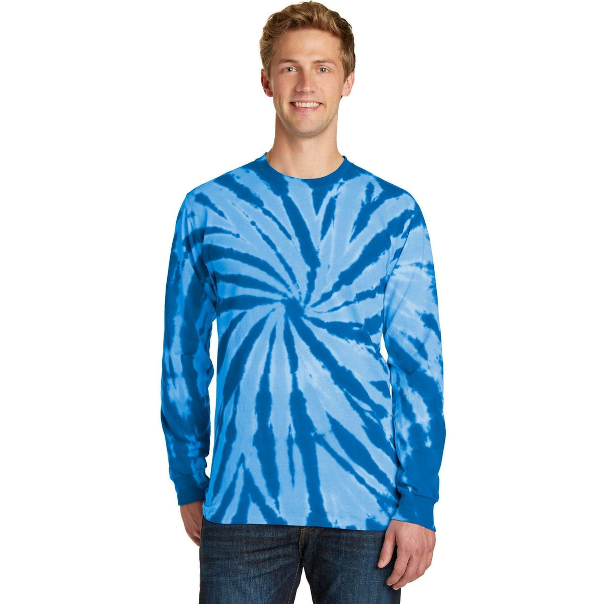 no-logo Port & Company Tie-Dye Long Sleeve Tee-Regular-Port & Company-Thread Logic