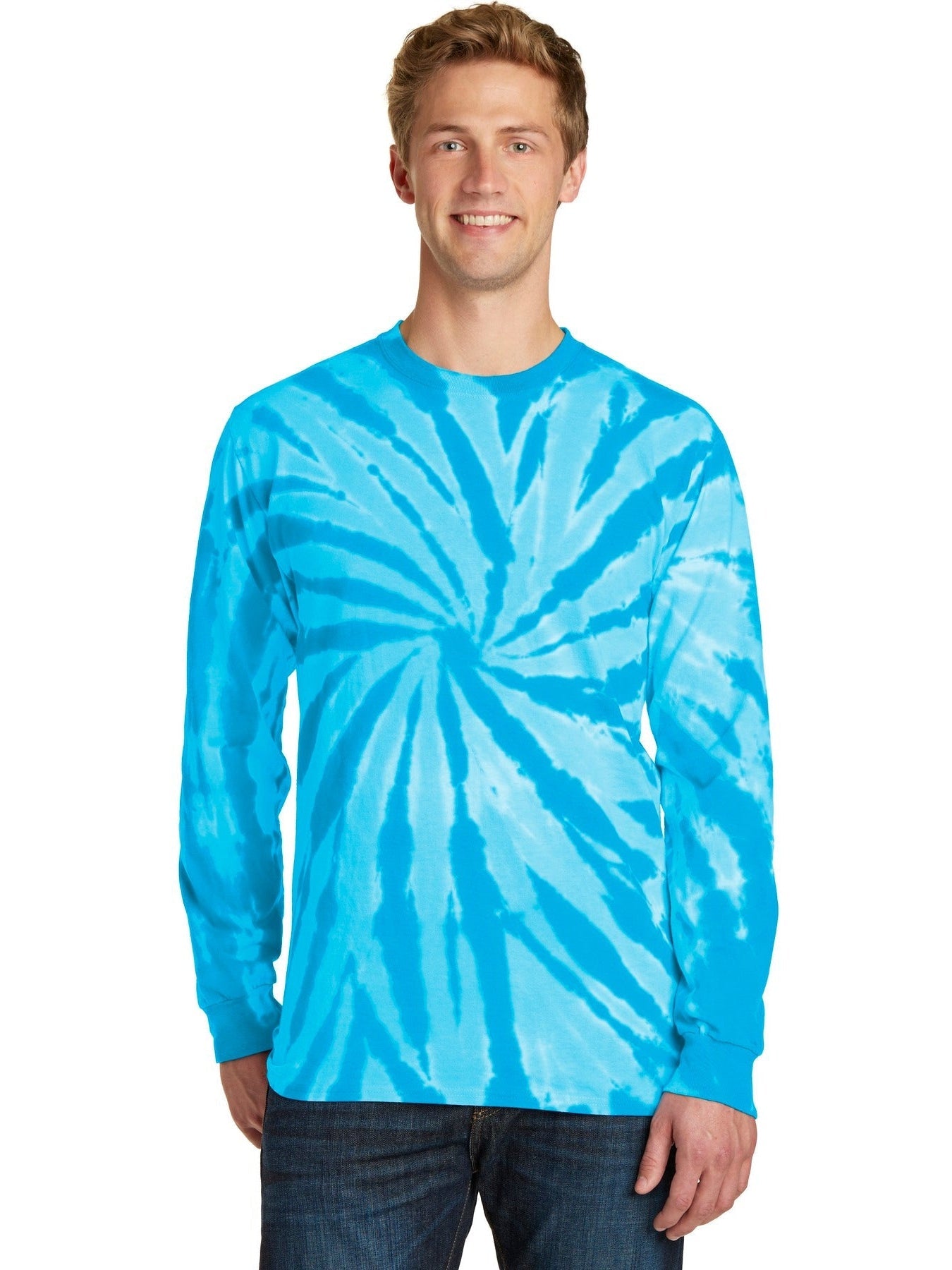 no-logo Port & Company Tie-Dye Long Sleeve Tee-Regular-Port & Company-Thread Logic