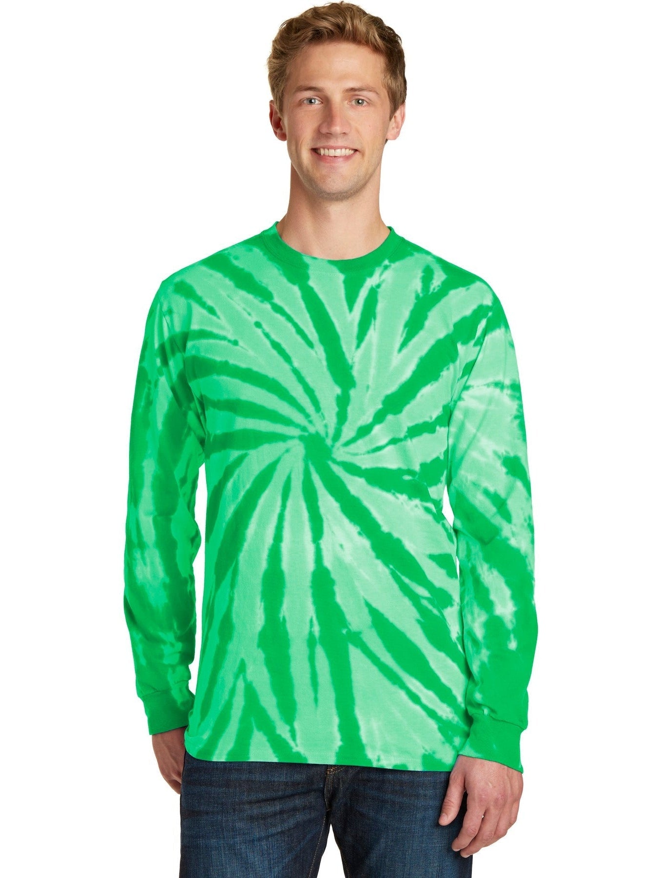 no-logo Port & Company Tie-Dye Long Sleeve Tee-Regular-Port & Company-Thread Logic