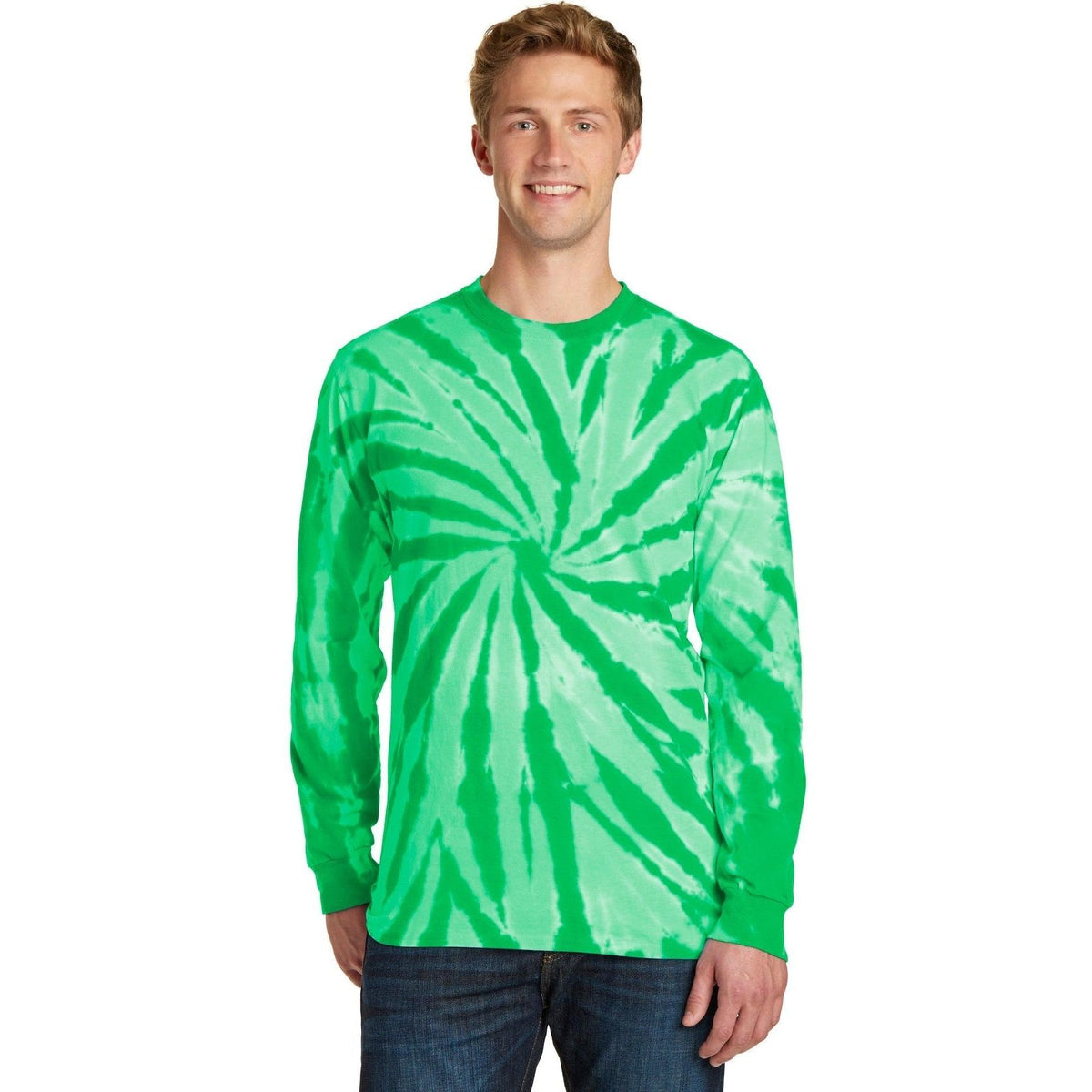 no-logo Port & Company Tie-Dye Long Sleeve Tee-Regular-Port & Company-Thread Logic