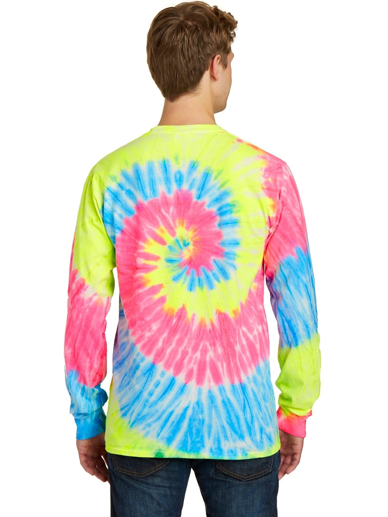 no-logo Port & Company Tie-Dye Long Sleeve Tee-Regular-Port & Company-Thread Logic