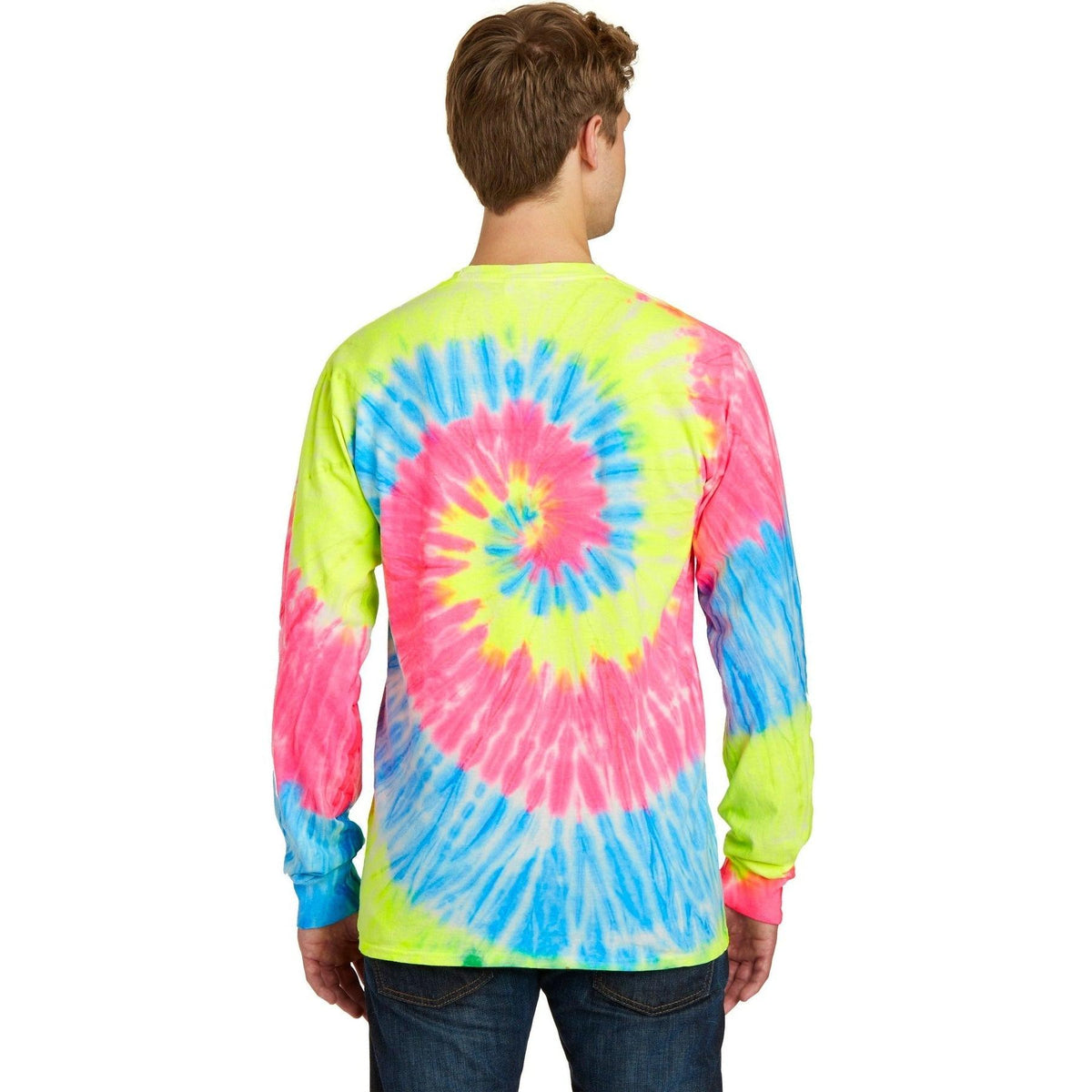 no-logo Port & Company Tie-Dye Long Sleeve Tee-Regular-Port & Company-Thread Logic