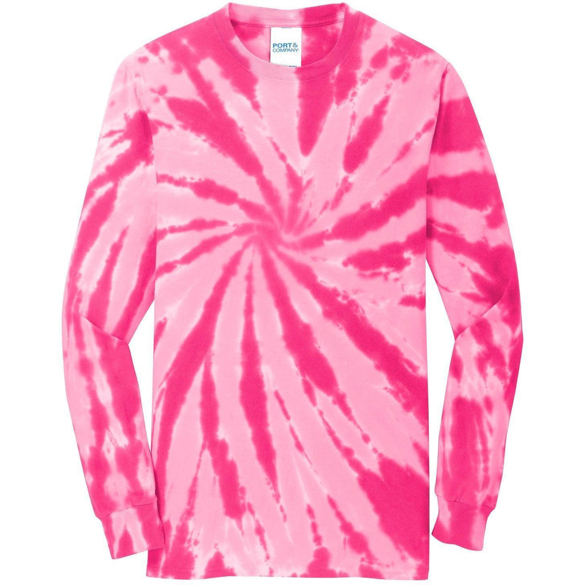 no-logo Port & Company Tie-Dye Long Sleeve Tee