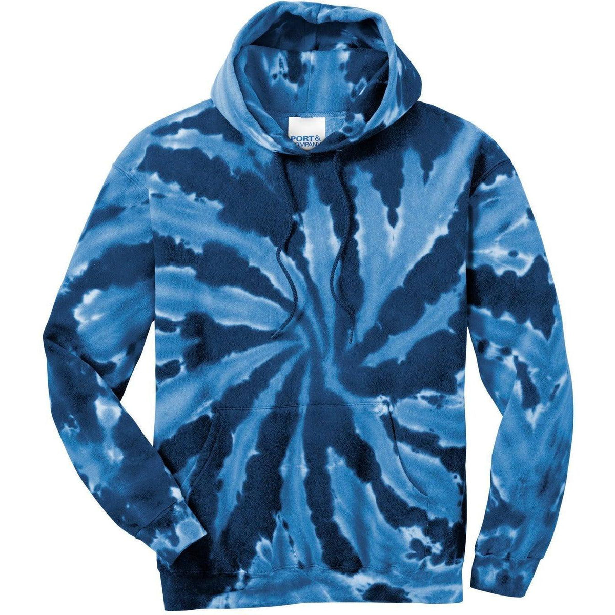 no-logo Port & Company Tie-Dye Pullover Hooded Sweatshirt