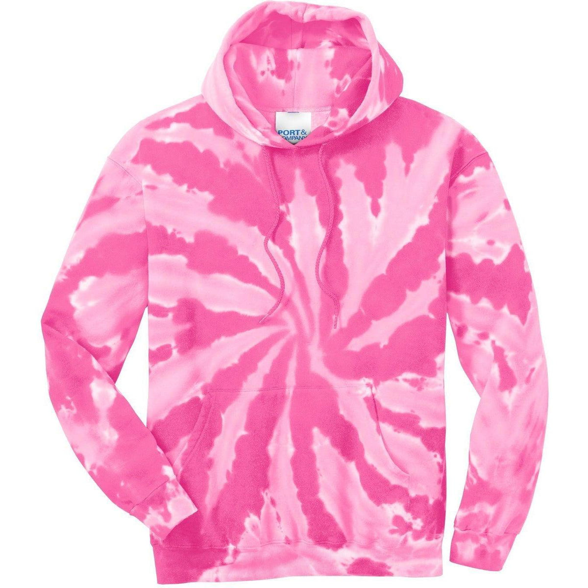 no-logo Port & Company Tie-Dye Pullover Hooded Sweatshirt