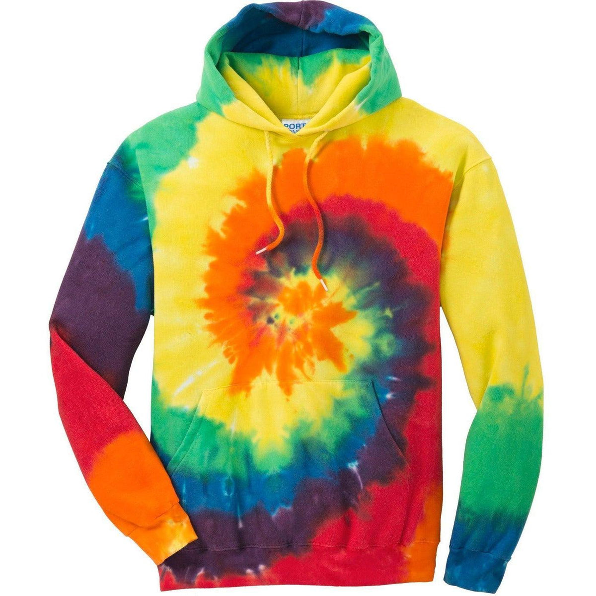 no-logo Port & Company Tie-Dye Pullover Hooded Sweatshirt