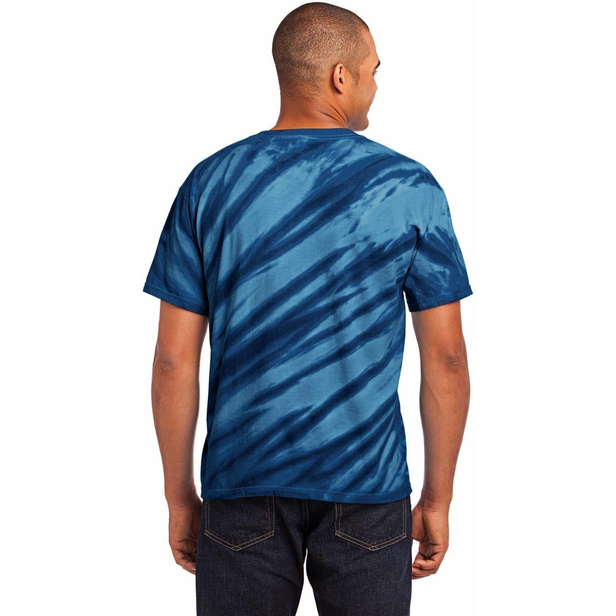 no-logo Port & Company Tiger Stripe Tie-Dye Tee-Regular-Port & Company-Thread Logic
