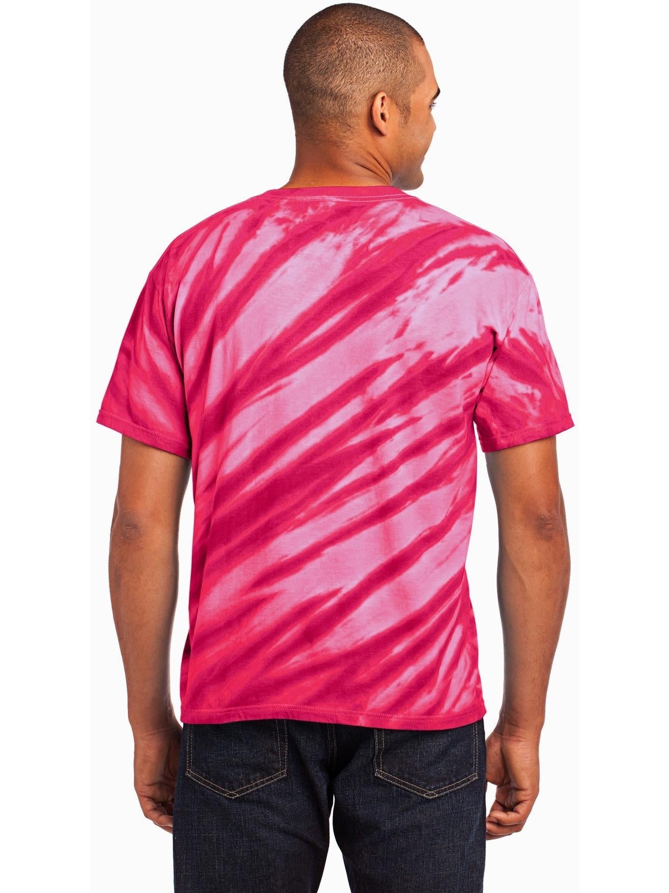 no-logo Port & Company Tiger Stripe Tie-Dye Tee-Regular-Port & Company-Thread Logic