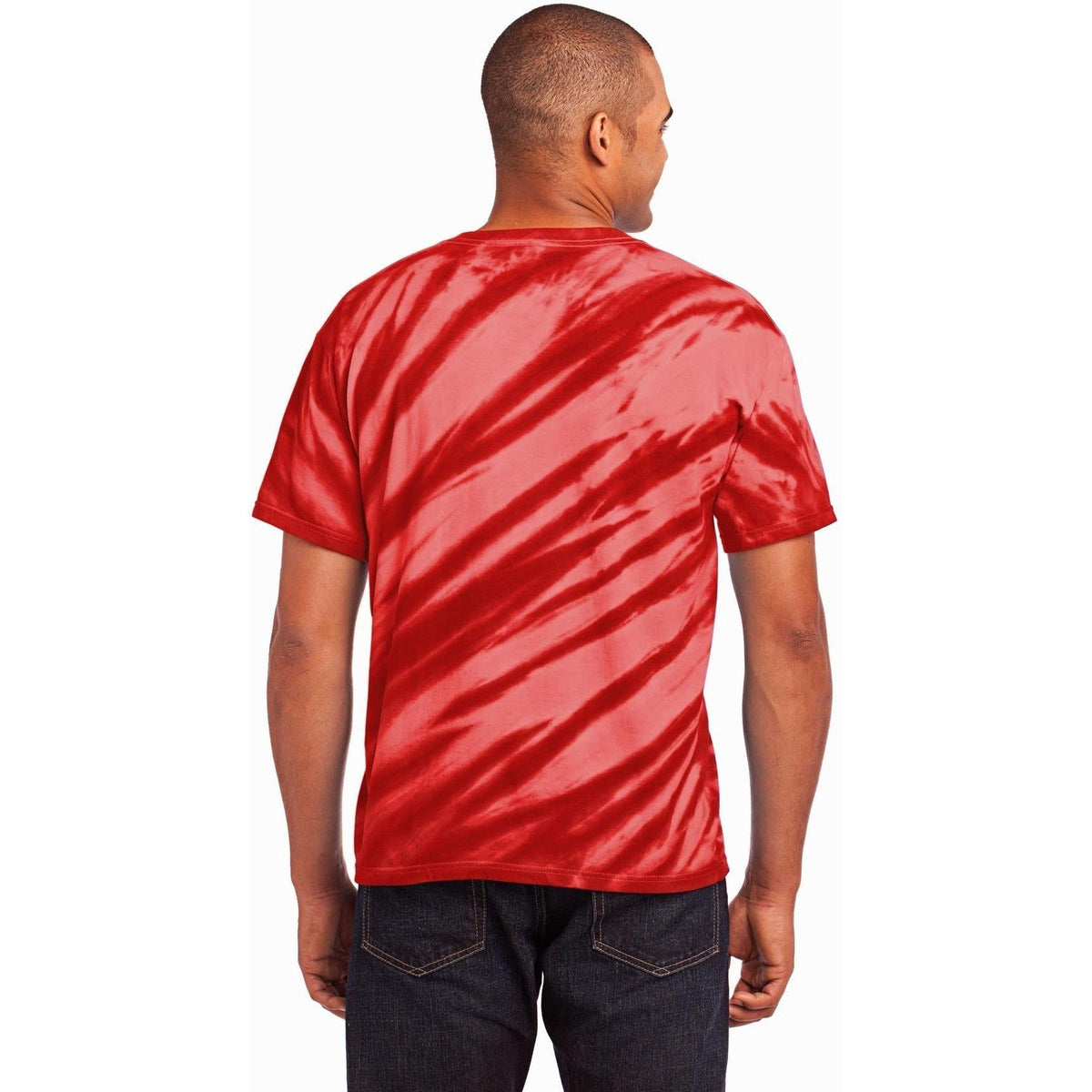 no-logo Port & Company Tiger Stripe Tie-Dye Tee-Regular-Port & Company-Thread Logic