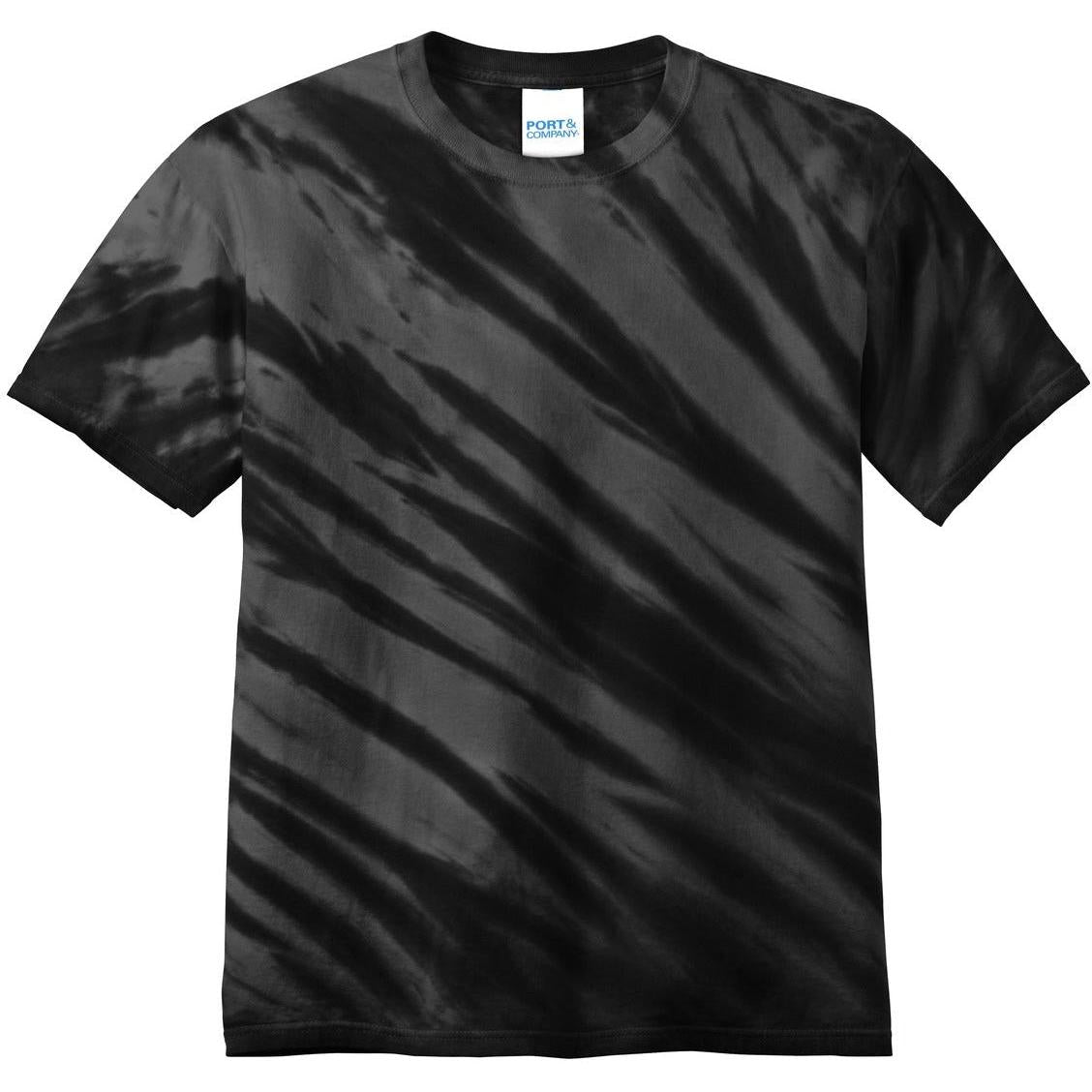 no-logo Port & Company Tiger Stripe Tie-Dye Tee