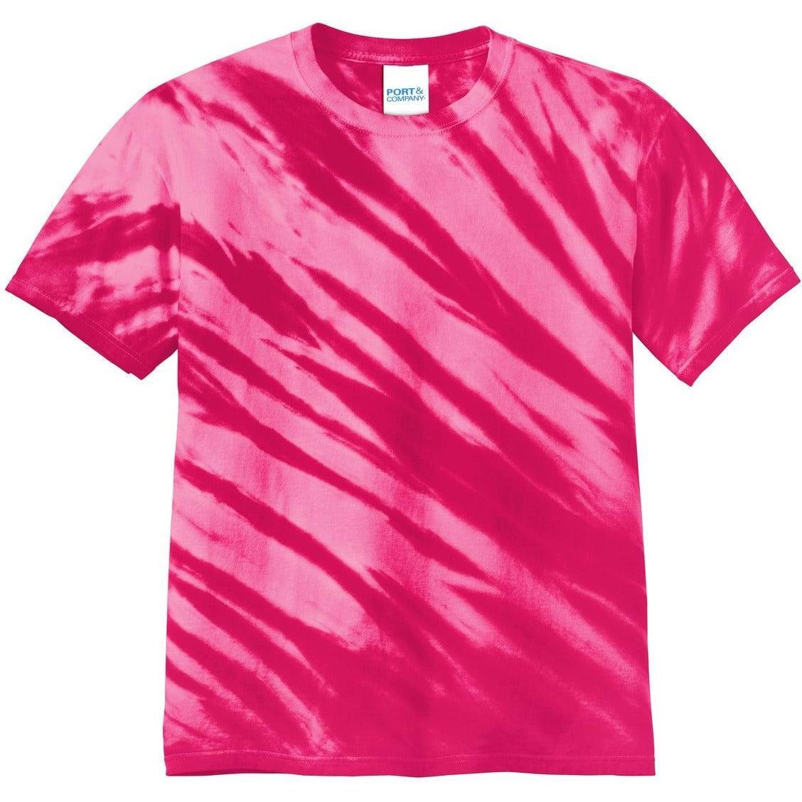 no-logo Port & Company Tiger Stripe Tie-Dye Tee