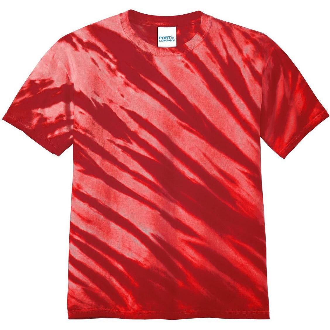 no-logo Port & Company Tiger Stripe Tie-Dye Tee