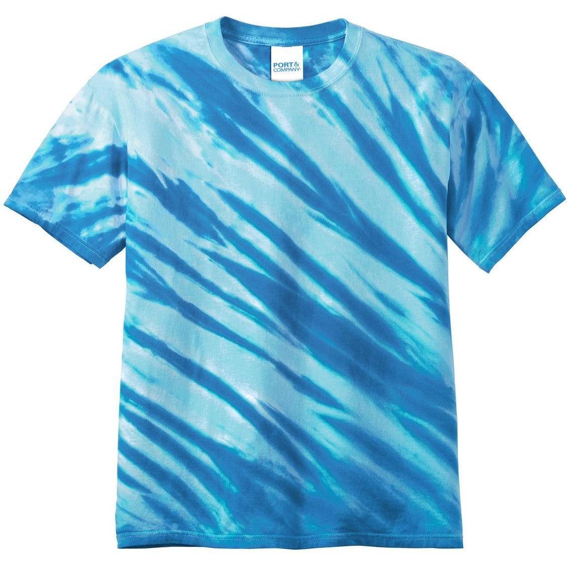 no-logo Port & Company Tiger Stripe Tie-Dye Tee