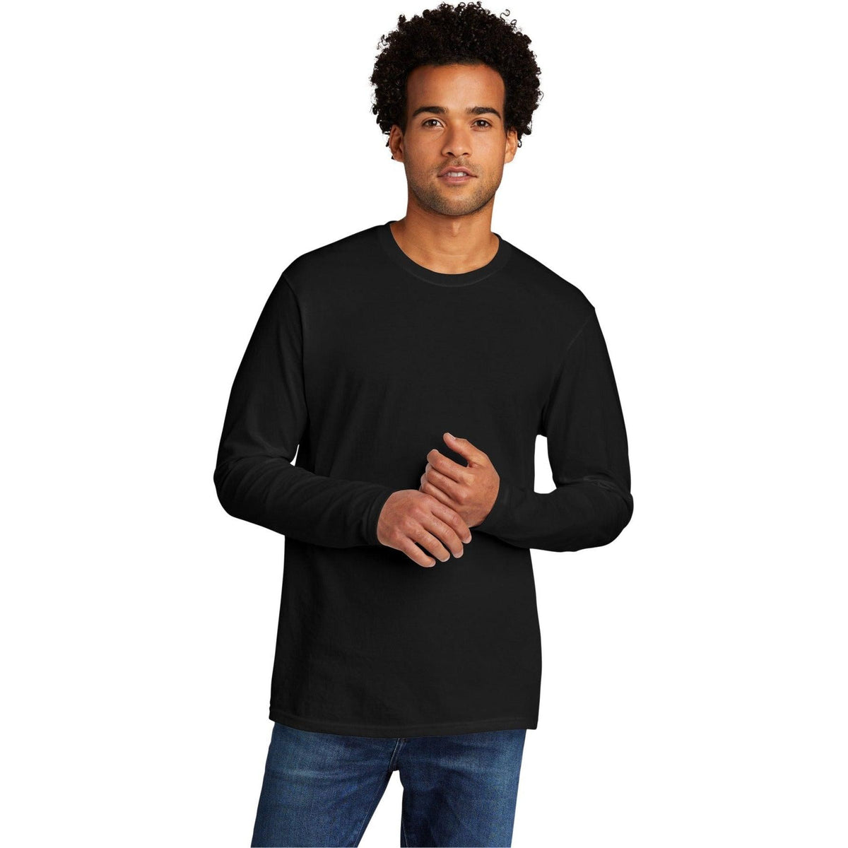 no-logo Port & Company Tri-Blend Long Sleeve Tee-Regular-Port & Company-Thread Logic