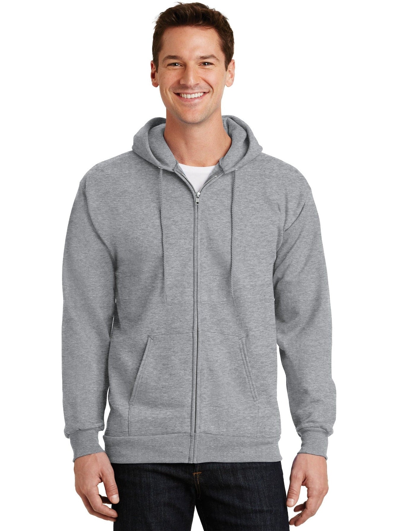 no-logo Port & Company Ultimate Full-Zip Hooded Sweatshirt-Regular-Port & Company-Thread Logic