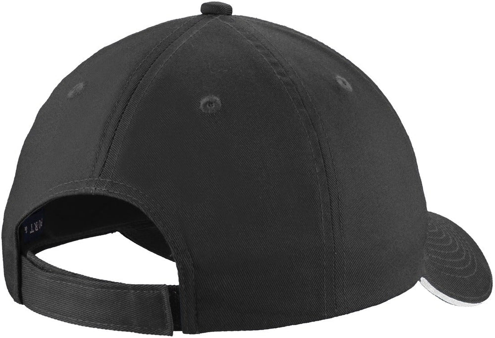 no-logo Port & Company Unstructured Sandwich Bill Cap-Regular-Port & Company-Thread Logic