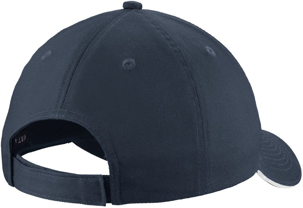no-logo Port & Company Unstructured Sandwich Bill Cap-Regular-Port & Company-Thread Logic