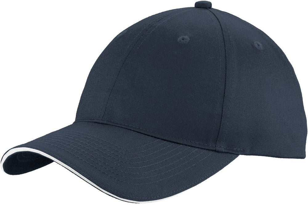 no-logo Port & Company Unstructured Sandwich Bill Cap-Regular-Port & Company-Thread Logic