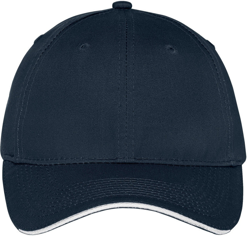 Port & Company Unstructured Sandwich Bill Cap-Regular-Port & Company-Navy/White-OSFA-Thread Logic