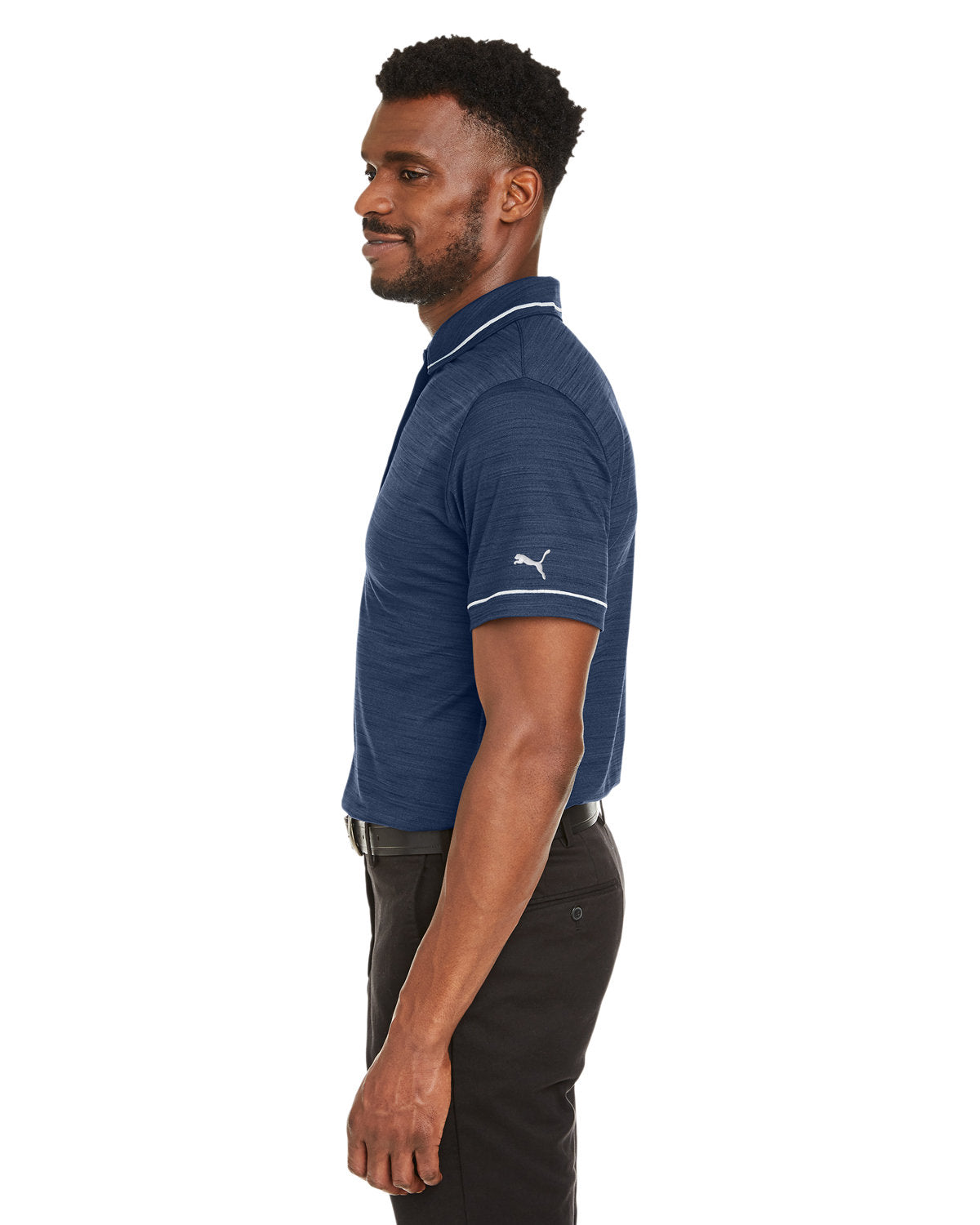 no-logo Puma Cloudspun Heather Monarch Polo-Men's Jackets-Puma Golf-Thread Logic