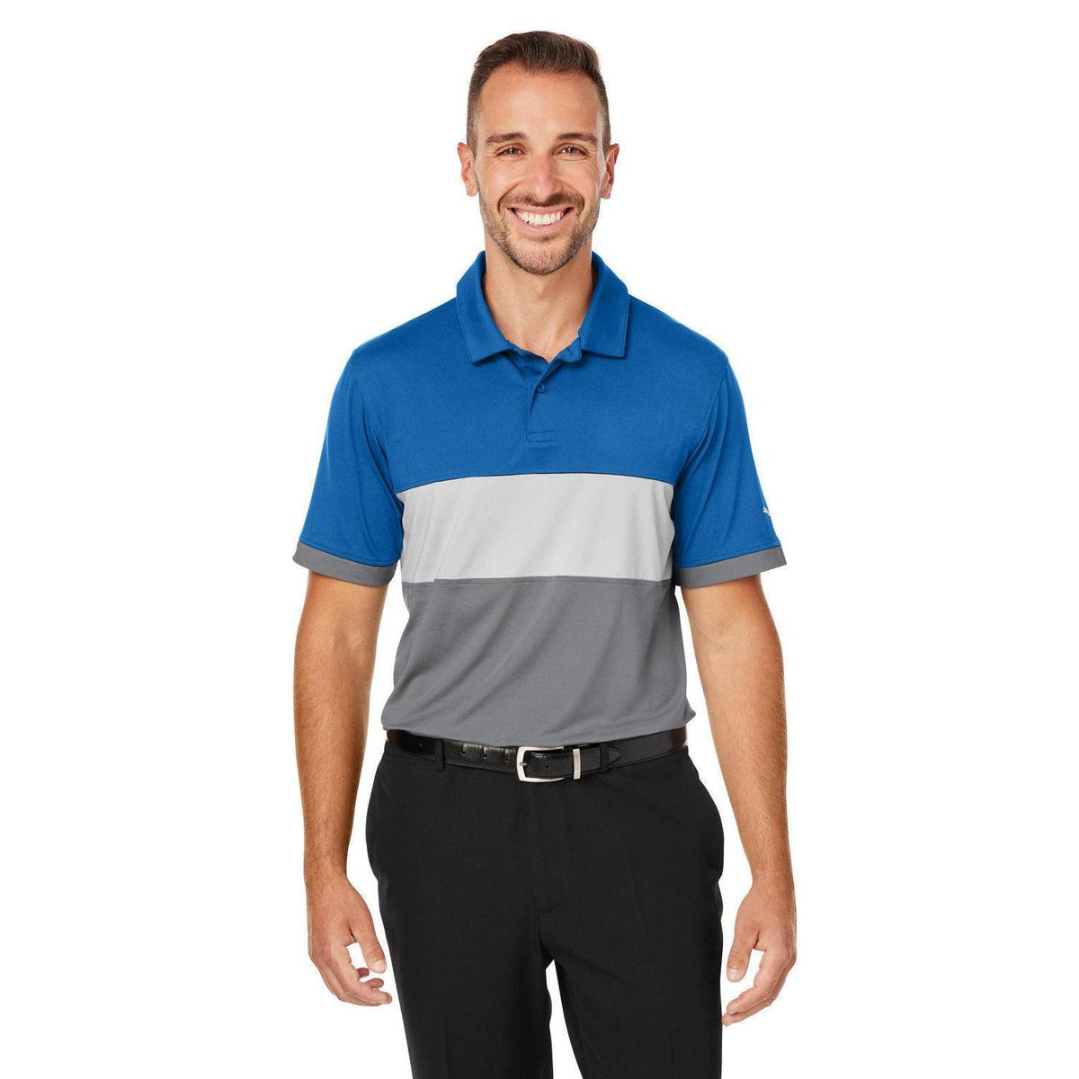 no-logo Puma Cloudspun Highway Polo-Polos-Puma-Blue/Grey-S-Thread Logic