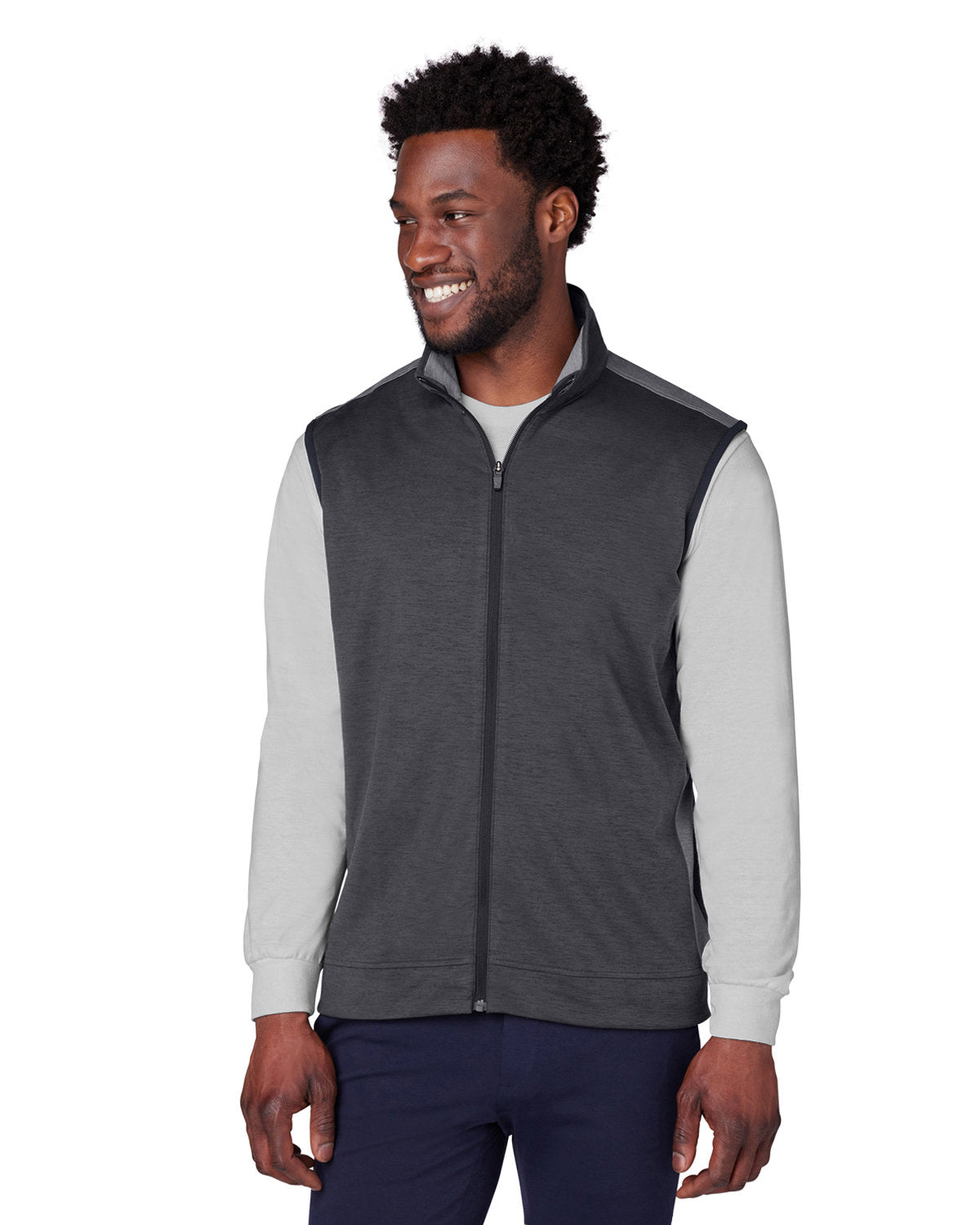 Puma T7 Cloudspun Vest-Outerwear-Puma-Puma Black Heather/Grey-S-Thread Logic