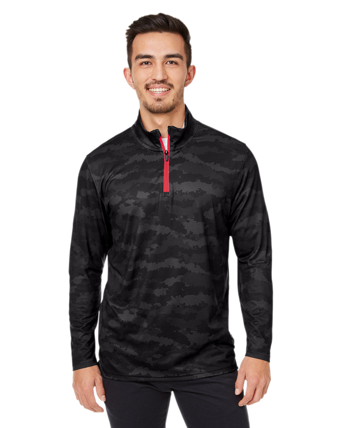 Puma Volition Flanked Quarter-Zip-Men's Layering-Puma Golf-Puma Black-S-Thread Logic