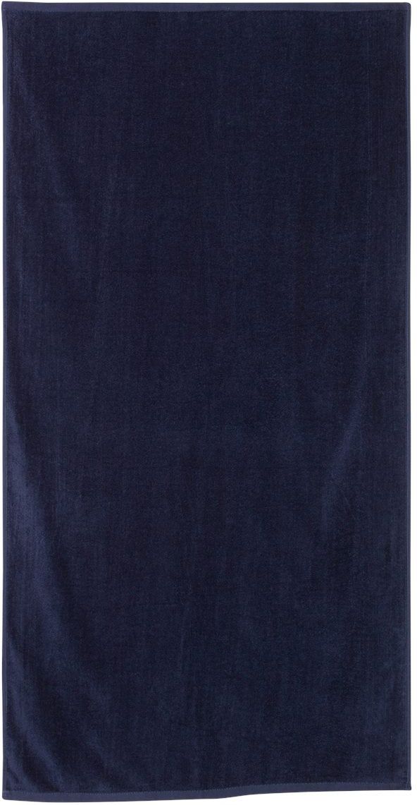 no-logo Q-Tees Velour Beach Towel-Accessories-Q-Tees-Navy-1 Size-Thread Logic