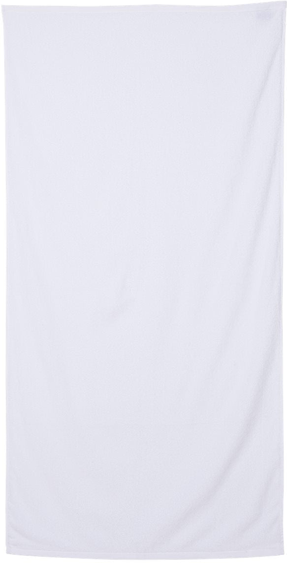 no-logo Q-Tees Velour Beach Towel-Accessories-Q-Tees-White-1 Size-Thread Logic