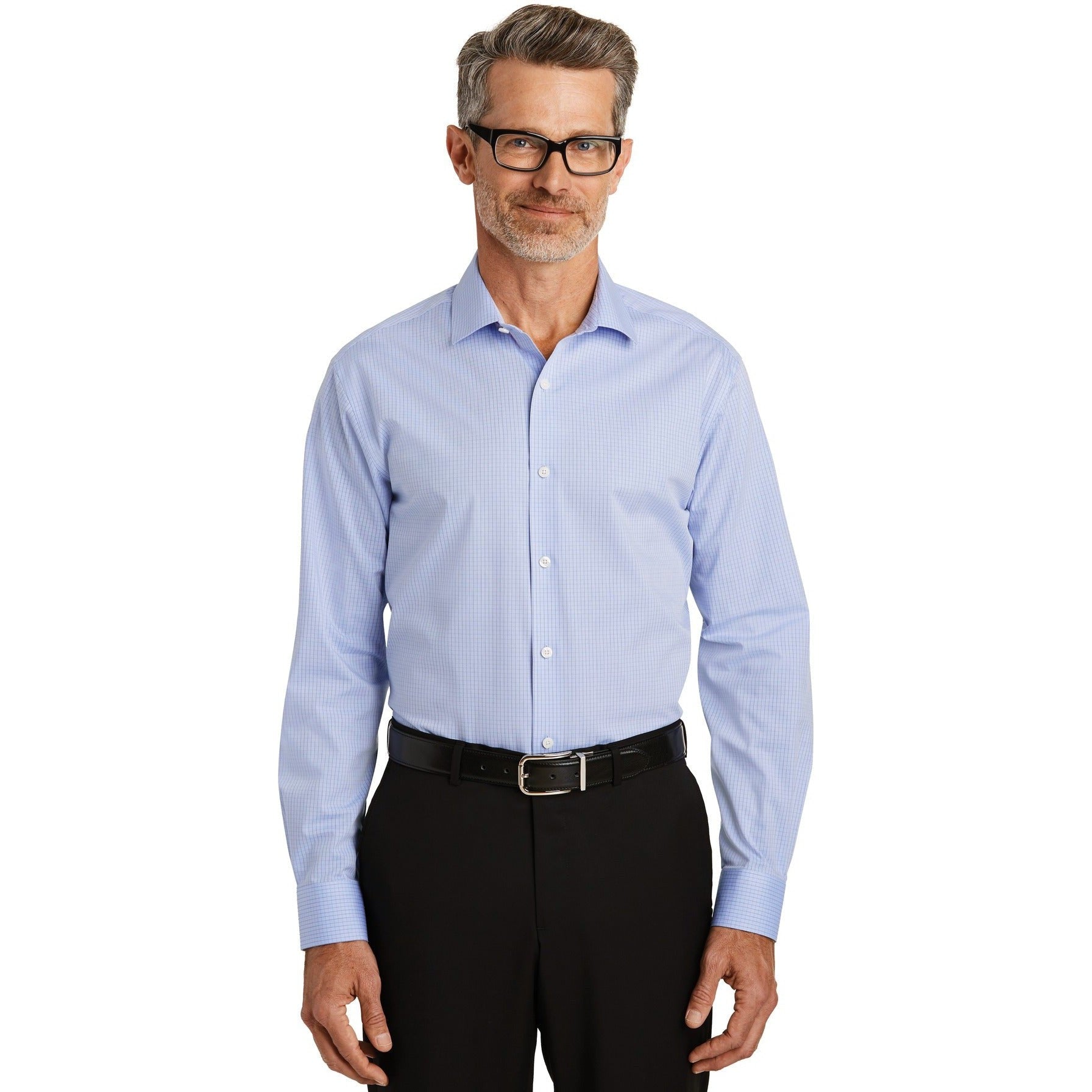 no-logo CLOSEOUT - Red House Graph Check Non-Iron Shirt-Red House-Light Blue-S-Thread Logic