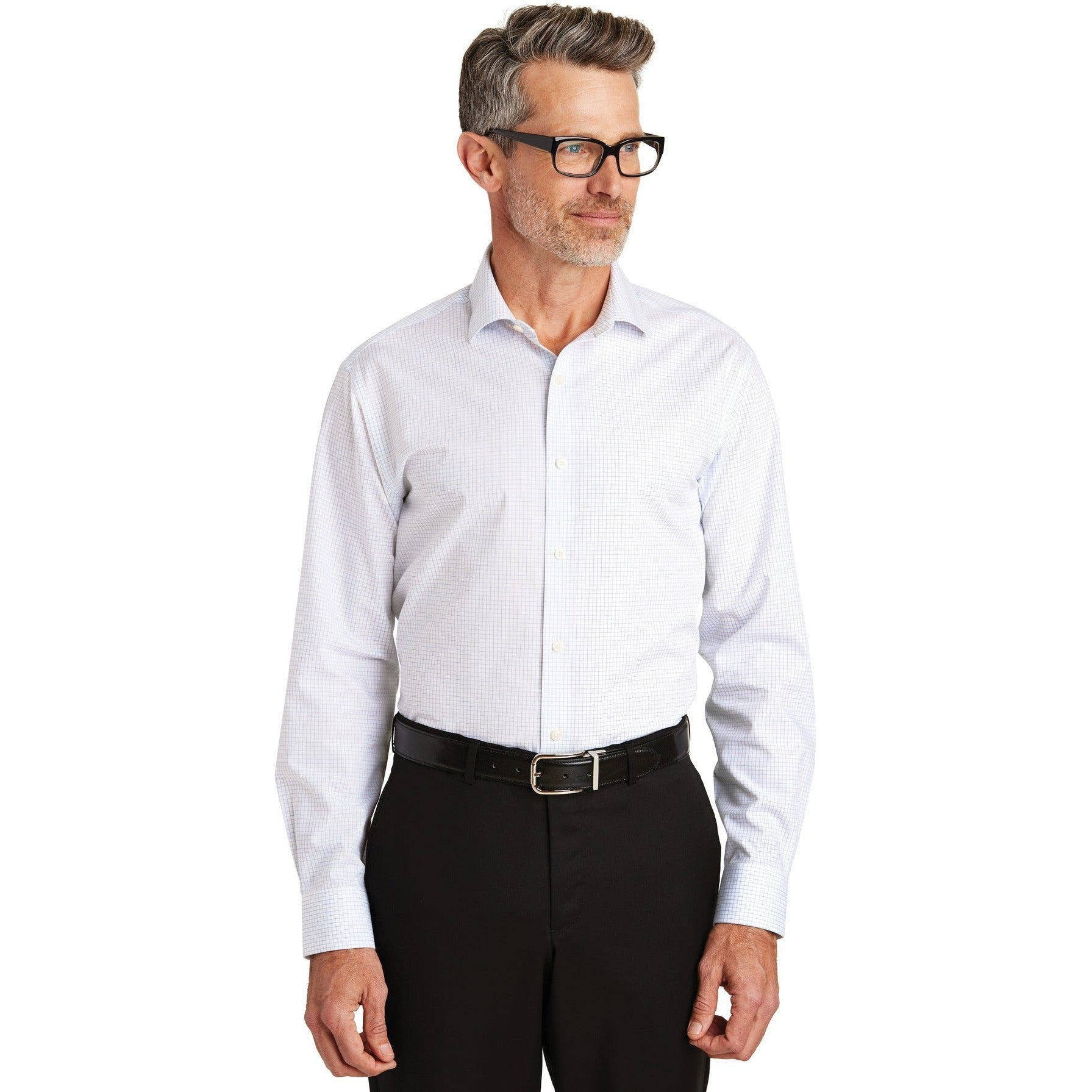 no-logo CLOSEOUT - Red House Graph Check Non-Iron Shirt-Red House-White-XS-Thread Logic