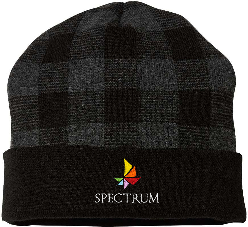 no-logo CAP AMERICA Plaid Knit with Cuff-Beanie-Cap America-Thread Logic