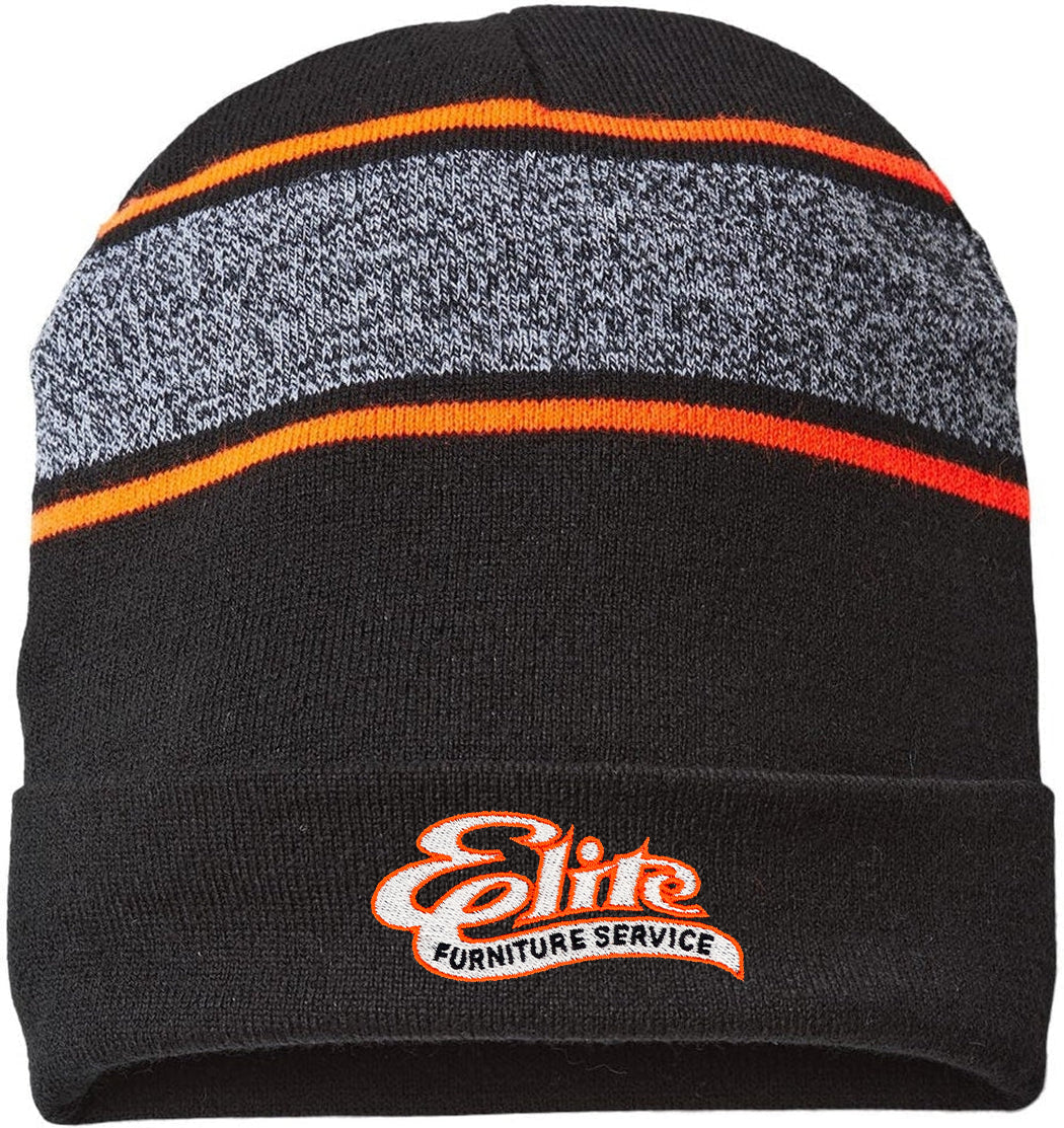 no-logo Cap America USA-Made Variegated Striped Cuffed Beanie-Beanie-Cap America-Thread Logic