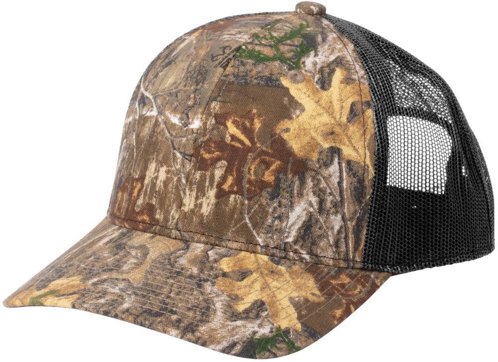 no-logo Russell Outdoors Camo Snapback Trucker Cap-Russell Outdoors-Realtree Edge/ Deep Black-OSFA-Thread Logic