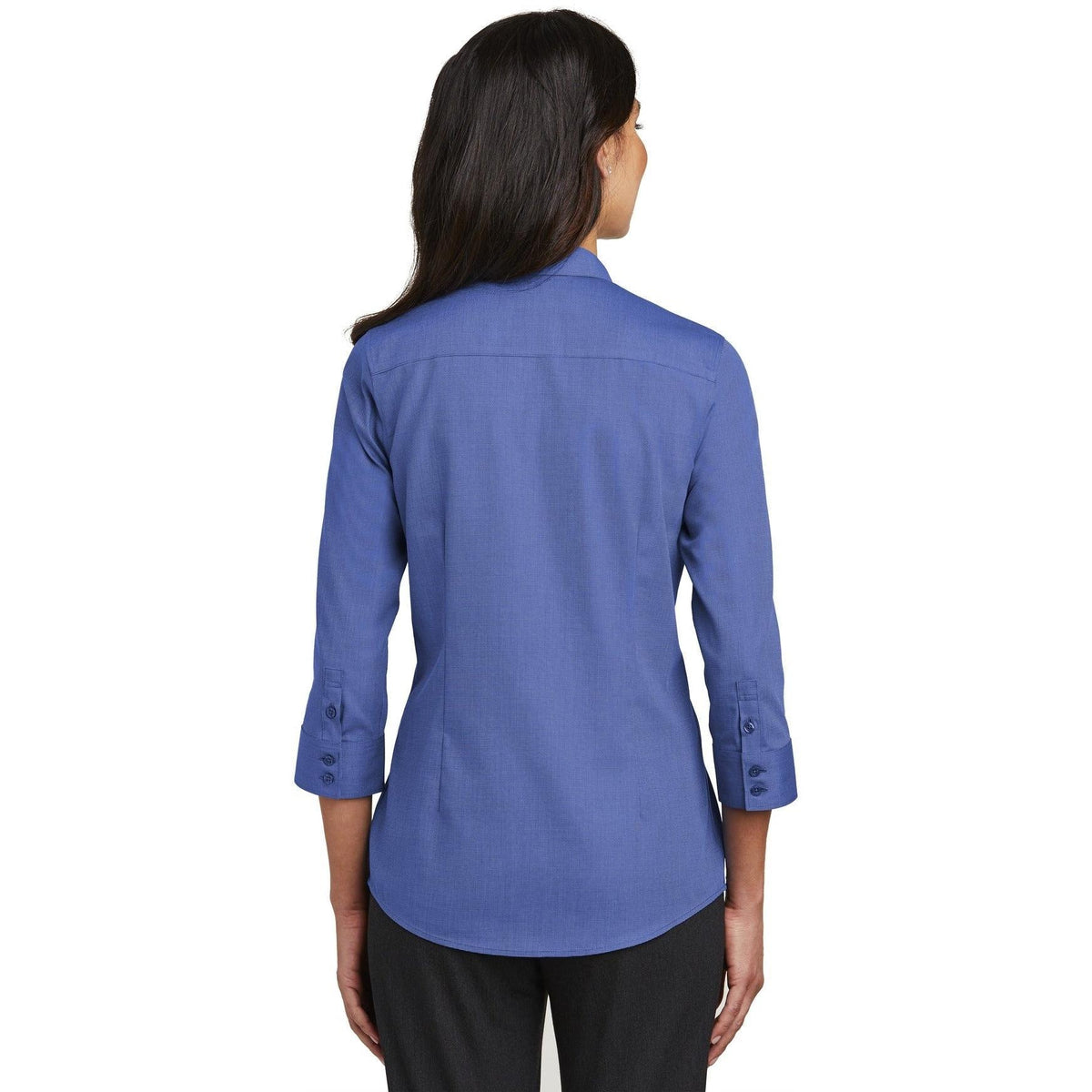 no-logo Red House Ladies 3/4-Sleeve Nailhead Non-Iron Shirt-Active-Red House-Thread Logic