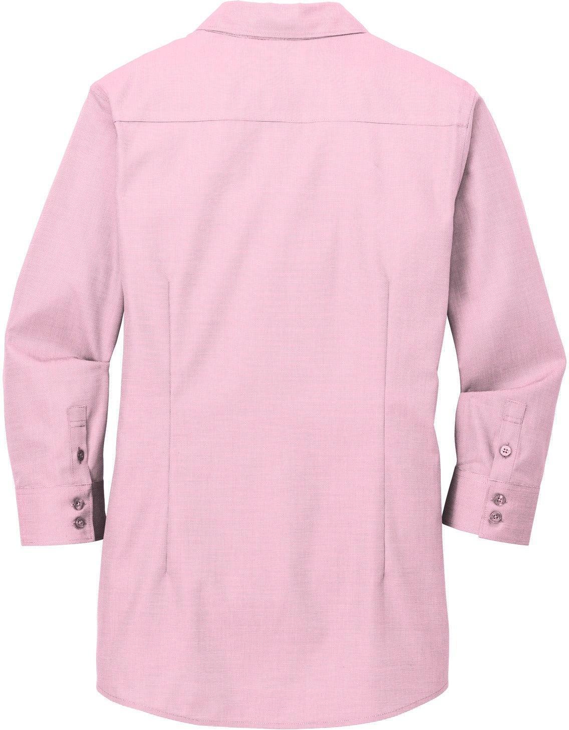 no-logo Red House Ladies 3/4-Sleeve Nailhead Non-Iron Shirt-Active-Red House-Thread Logic