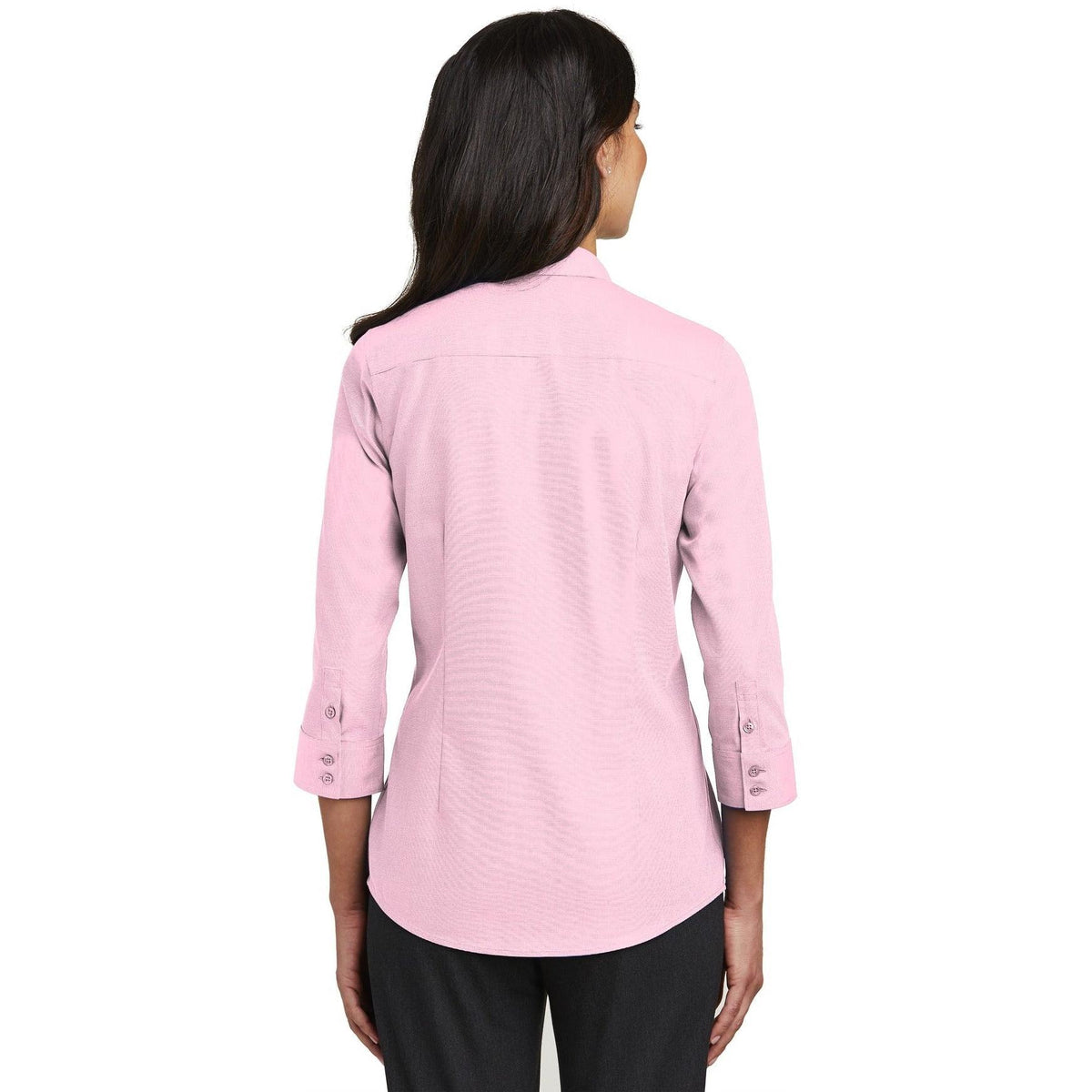no-logo Red House Ladies 3/4-Sleeve Nailhead Non-Iron Shirt-Active-Red House-Thread Logic