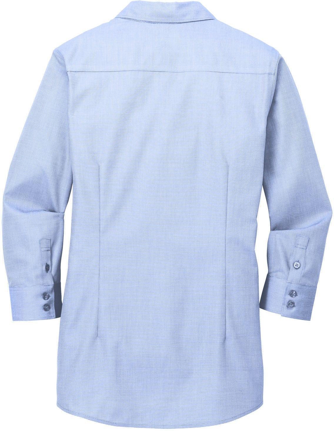 no-logo Red House Ladies 3/4-Sleeve Nailhead Non-Iron Shirt-Active-Red House-Thread Logic