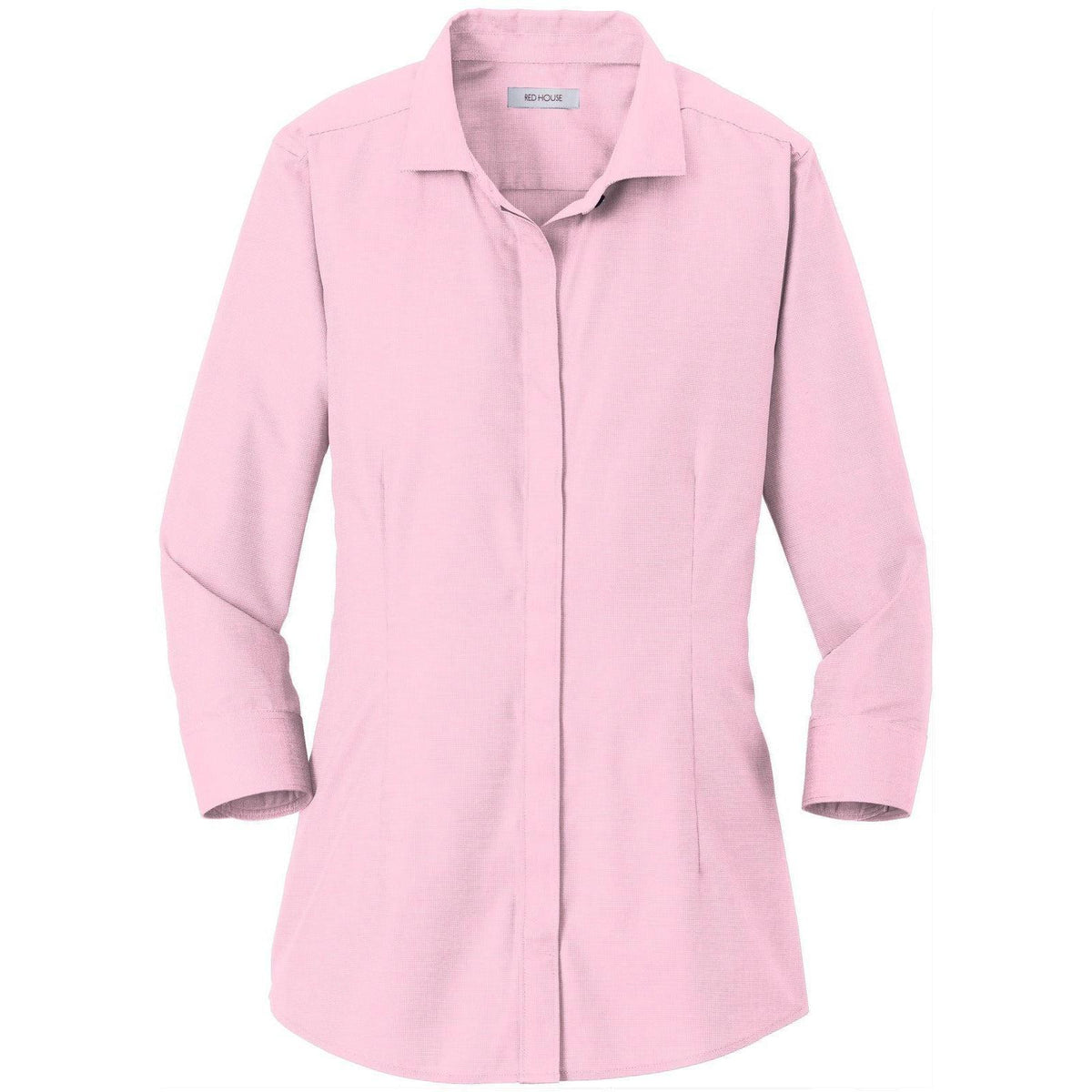 no-logo Red House Ladies 3/4-Sleeve Nailhead Non-Iron Shirt