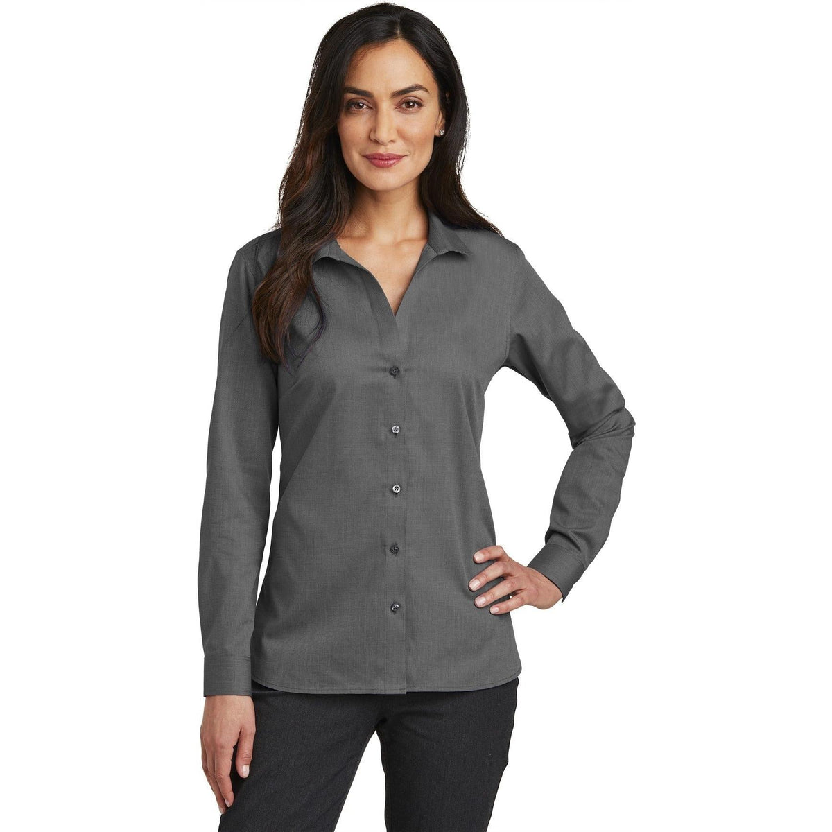 no-logo Red House Women's Nailhead Non-Iron Shirt-Dress Shirts-Red House-Thread Logic